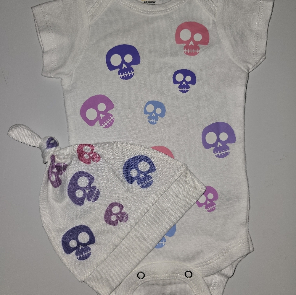 Skull Print Kids One Piece